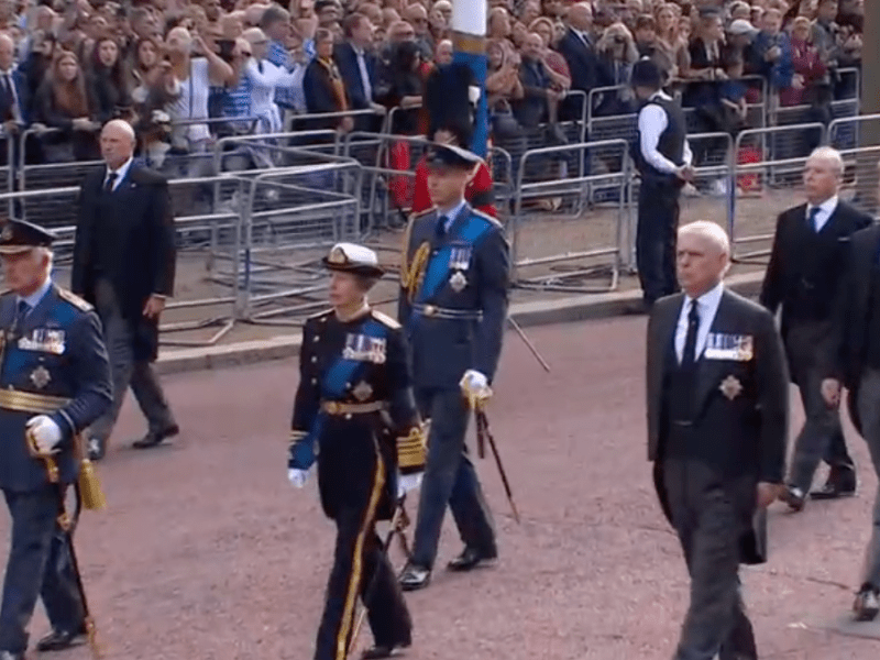 Harry’s walk of Shame during the Queen’s Funeral Procession